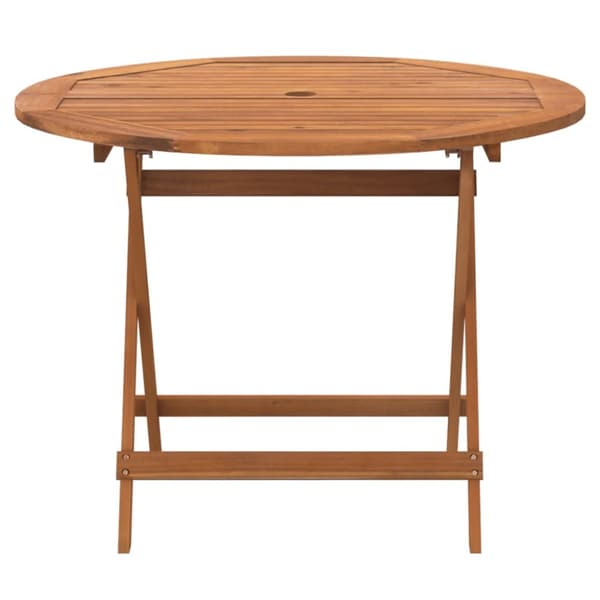 vidaXL foldbart havebord Ø 90x75 cm massivt akacietræ -  Haveborde