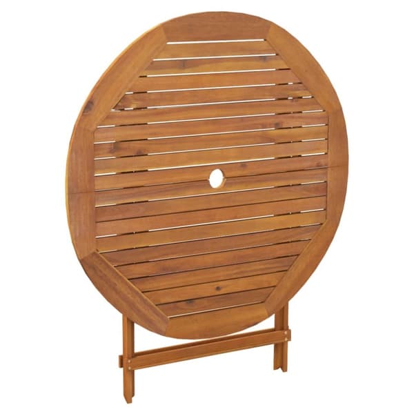 vidaXL foldbart havebord Ø 90x75 cm massivt akacietræ -  Haveborde