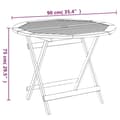 Miniatyrbillede 8 af 8: vidaXL foldbart havebord Ø 90x75 cm massivt akacietræ -  Haveborde