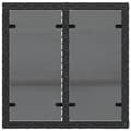 Miniatyrbild 8 av 11: vidaXL Trädgårdsbord med glasskiva svart 55x55x37 cm konstrotting -  Utebord