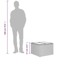 Miniatyrbillede 8 af 9: vidaXL havebord med glastop 55x55x37 cm polyrattan beige -  Haveborde