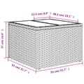 Miniatyrbillede 9 af 9: vidaXL havebord med glastop 55x55x37 cm polyrattan beige -  Haveborde