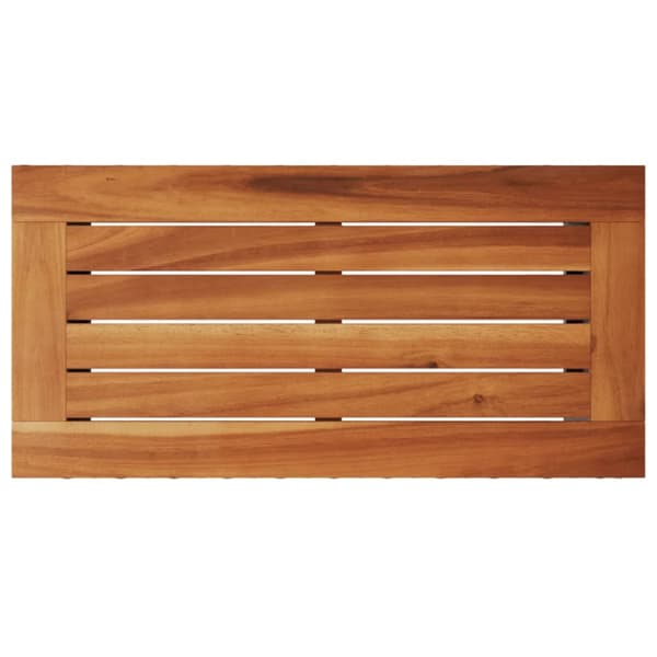 vidaXL havebord med trætop 58x27,5x55 cm polyrattan sort - Haveborde