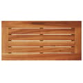 Miniatyrbillede 9 af 11: vidaXL havebord med trætop 58x27,5x55 cm polyrattan sort -  Haveborde
