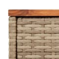 Miniatyrbild 10 av 11: vidaXL Trädgårdsbord med träskiva beige 58x27,5x55 cm konstrotting -  Utebord