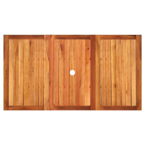 vidaXL havebord 140x80x75 cm polyrattan og akacietræ beige -  Haveborde