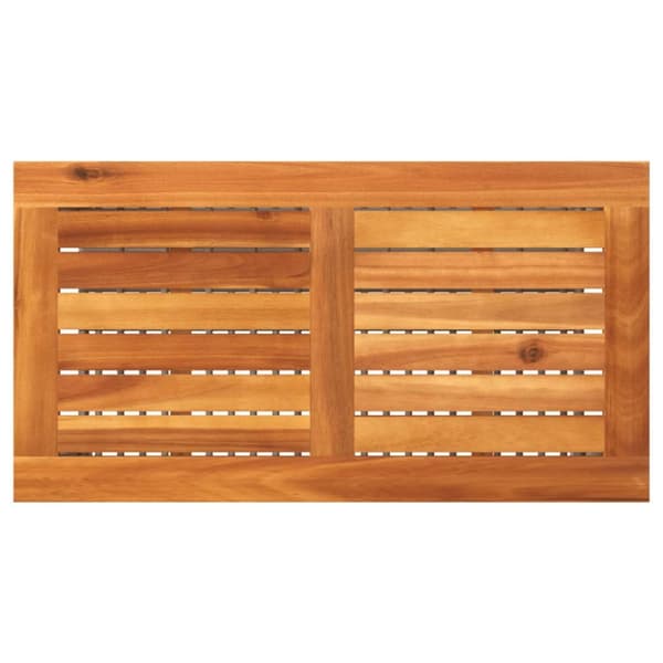 vidaXL havebord 70x38x42 cm polyrattan og akacietræ grå -  Haveborde