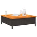 Miniatyrbillede 5 af 11: vidaXL havebord 70x70x25 cm rattan og massivt akacietræ sort -  Haveborde