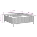 Miniatyrbillede 11 af 11: vidaXL havebord 70x70x25 cm rattan og massivt akacietræ sort -  Haveborde