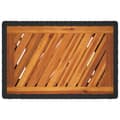 Miniatyrbillede 9 af 11: vidaXL havebord med trætop 60x40x75 cm polyrattan sort -  Haveborde