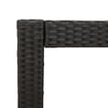 Miniatyrbillede 10 af 11: vidaXL havebord med trætop 60x40x75 cm polyrattan sort -  Haveborde
