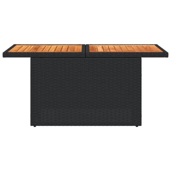 vidaXL havebord 100x55x73 cm polyrattan og akacietræ sort - Haveborde