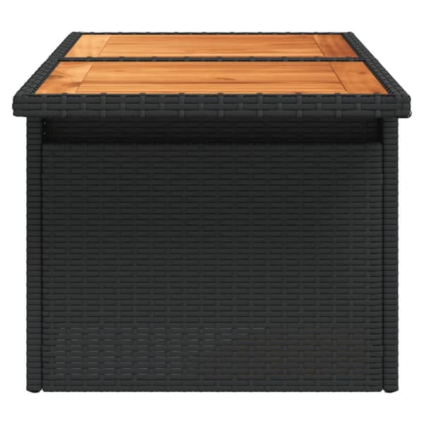 vidaXL havebord 100x55x73 cm polyrattan og akacietræ sort - Haveborde