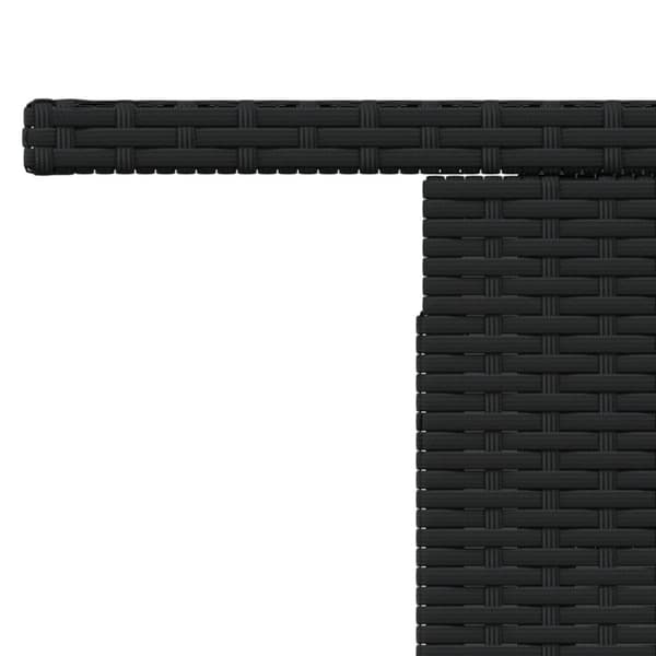 vidaXL havebord 100x55x73 cm polyrattan og akacietræ sort - Haveborde
