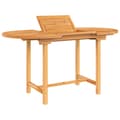 Miniatyrbillede 4 af 8: vidaXL havebord med udtræk 110-160x80x75 cm massivt teaktræ -  Haveborde