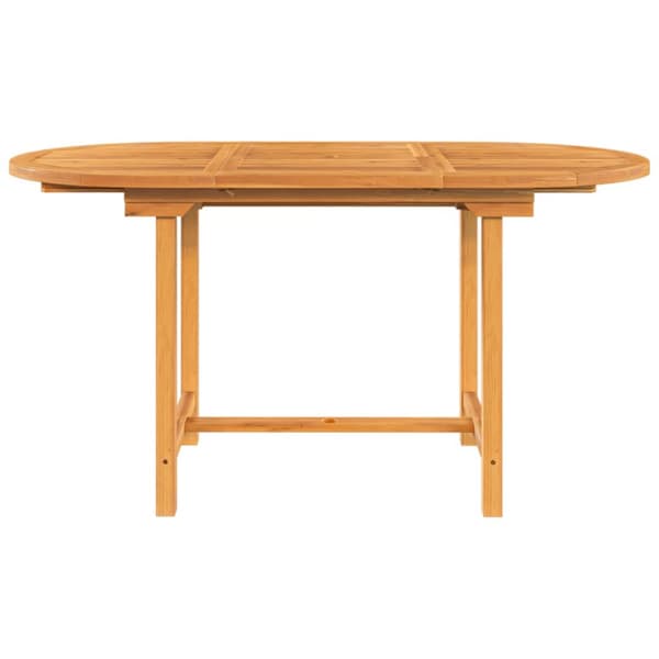 vidaXL havebord med udtræk 110-160x80x75 cm massivt teaktræ - Haveborde