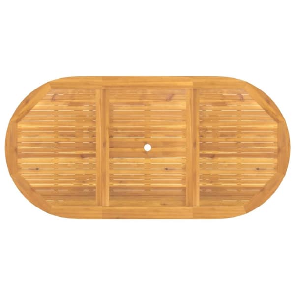vidaXL havebord med udtræk 110-160x80x75 cm massivt teaktræ - Haveborde