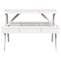 Miniatyrbillede 5 af 10: vidaXL picnicbord 105x134x75 cm massivt fyrretræ hvid -  Haveborde