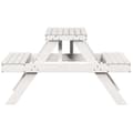 Miniatyrbillede 6 af 10: vidaXL picnicbord 105x134x75 cm massivt fyrretræ hvid -  Haveborde