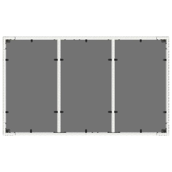 vidaXL Puutarhapöytä lasipöytälevy valkoinen 150x90x75 cm polyrottinki - Ulkopöydät