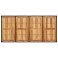 Miniatyrbillede 8 af 11: vidaXL havebord med akacietop 190x90x75 cm polyrattan sort -  Haveborde