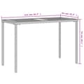 Miniatyrbillede 11 af 11: vidaXL havebord med top i akacietræ 115x54x74 cm polyrattan beige -  Haveborde