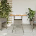 Miniatyrbillede 4 af 11: vidaXL havebord med akacietop 80x80x75 cm polyrattan grå -  Haveborde