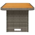 Miniatyrbillede 7 af 11: vidaXL havebord 90x55x71 cm polyrattan og massivt akacietræ grå -  Haveborde