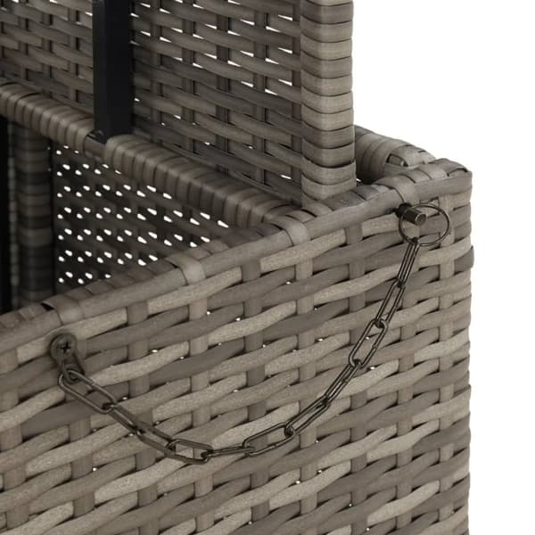 vidaXL havebord 90x55x71 cm polyrattan og massivt akacietræ grå -  Haveborde