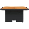 Miniatyrbillede 6 af 11: vidaXL havebord 80x80x71 cm polyrattan og akacietræ sort -  Haveborde