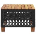 Miniatyrbillede 6 af 10: vidaXL havebord 55x55x36 cm polyrattan og akacietræ sort -  Haveborde