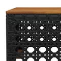 Miniatyrbillede 8 af 10: vidaXL havebord 55x55x36 cm polyrattan og akacietræ sort -  Haveborde