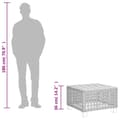 Miniatyrbillede 9 af 10: vidaXL havebord 55x55x36 cm polyrattan og akacietræ sort -  Haveborde