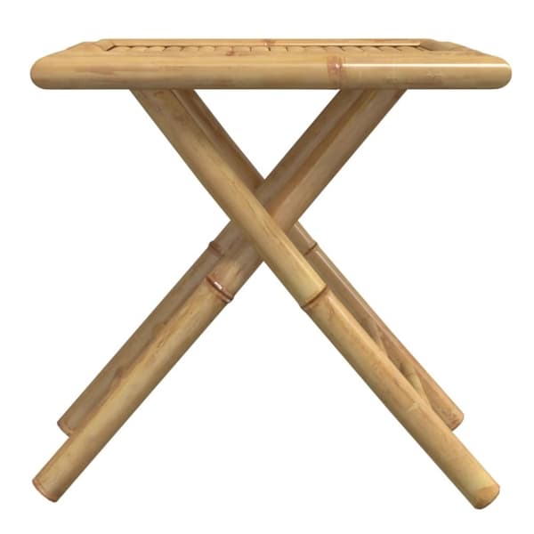 vidaXL Hopfällbart trädgårdsbord 45x45x45 cm bambu
