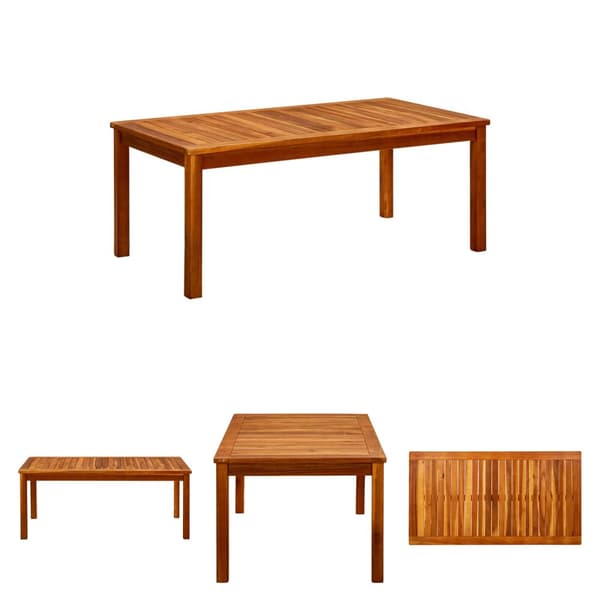 The Living Store Puutarhan sohvapöytä 110x60x45 cm täysi akaasiapuu - Ulkopöydät