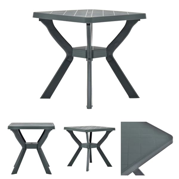 The Living Store Cafébord grön 70x70x72 cm plast -  Utebord