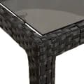 Miniatyrbild 6 av 7: The Living Store Utebord svart 250x100x75 cm härdat glas och konstrotting -  Utebord