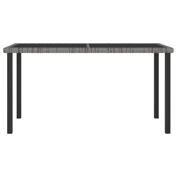 The Living Store havebord 140x70x73 cm polyrattan grå - Haveborde