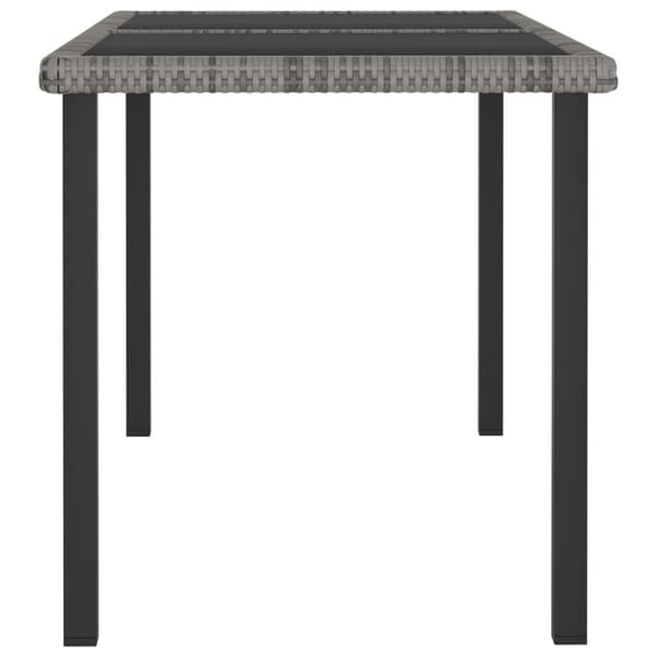 The Living Store havebord 140x70x73 cm polyrattan grå - Haveborde
