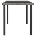Miniatyrbillede 4 af 6: The Living Store havebord 140x70x73 cm polyrattan grå -  Haveborde