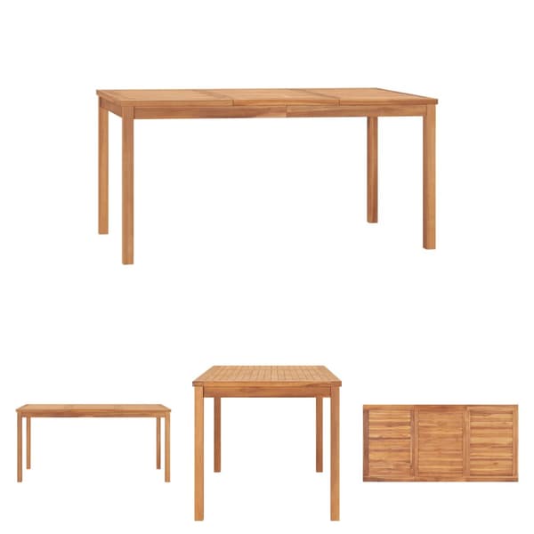 The Living Store havebord 160x80x77 cm massivt teaktræ -  Haveborde