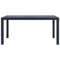 Miniatyrbillede 3 af 6: The Living Store havebord 150 x 90 x 72 cm plastik rattanlook antracitgrå -  Haveborde