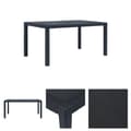 Miniatyrbillede 1 af 6: The Living Store havebord 150 x 90 x 72 cm plastik rattanlook antracitgrå -  Haveborde