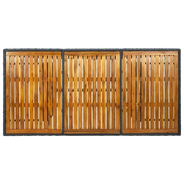The Living Store havebord polyrattan og massivt akacietræ mørkegrå - Haveborde