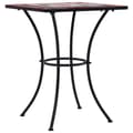 Miniatyrbillede 3 af 9: The Living Store bistrobord med mosaikdesign 60 cm keramisk terracotta og hvid -  Haveborde