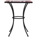 Miniatyrbillede 4 af 9: The Living Store bistrobord med mosaikdesign 60 cm keramisk terracotta og hvid -  Haveborde