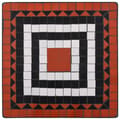 Miniatyrbillede 6 af 9: The Living Store bistrobord med mosaikdesign 60 cm keramisk terracotta og hvid -  Haveborde