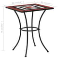 Miniatyrbillede 9 af 9: The Living Store bistrobord med mosaikdesign 60 cm keramisk terracotta og hvid -  Haveborde