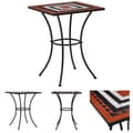 Miniatyrbillede 1 af 9: The Living Store bistrobord med mosaikdesign 60 cm keramisk terracotta og hvid -  Haveborde