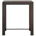 Miniatyrbillede 3 af 7: The Living Store barbord til haven 100x60,5x110,5 cm polyrattan brun -  Haveborde